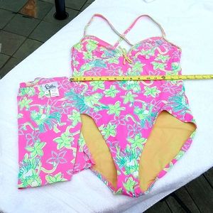 Lilly Pulitzer one-piece bathing suit and cover-up